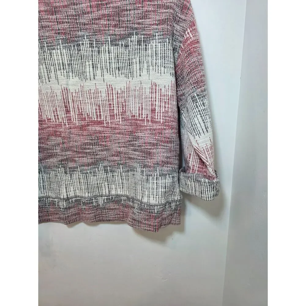 Anthropologie Postmark Womens Top Abstract Print Indie 3/4 Sleeve Medium
